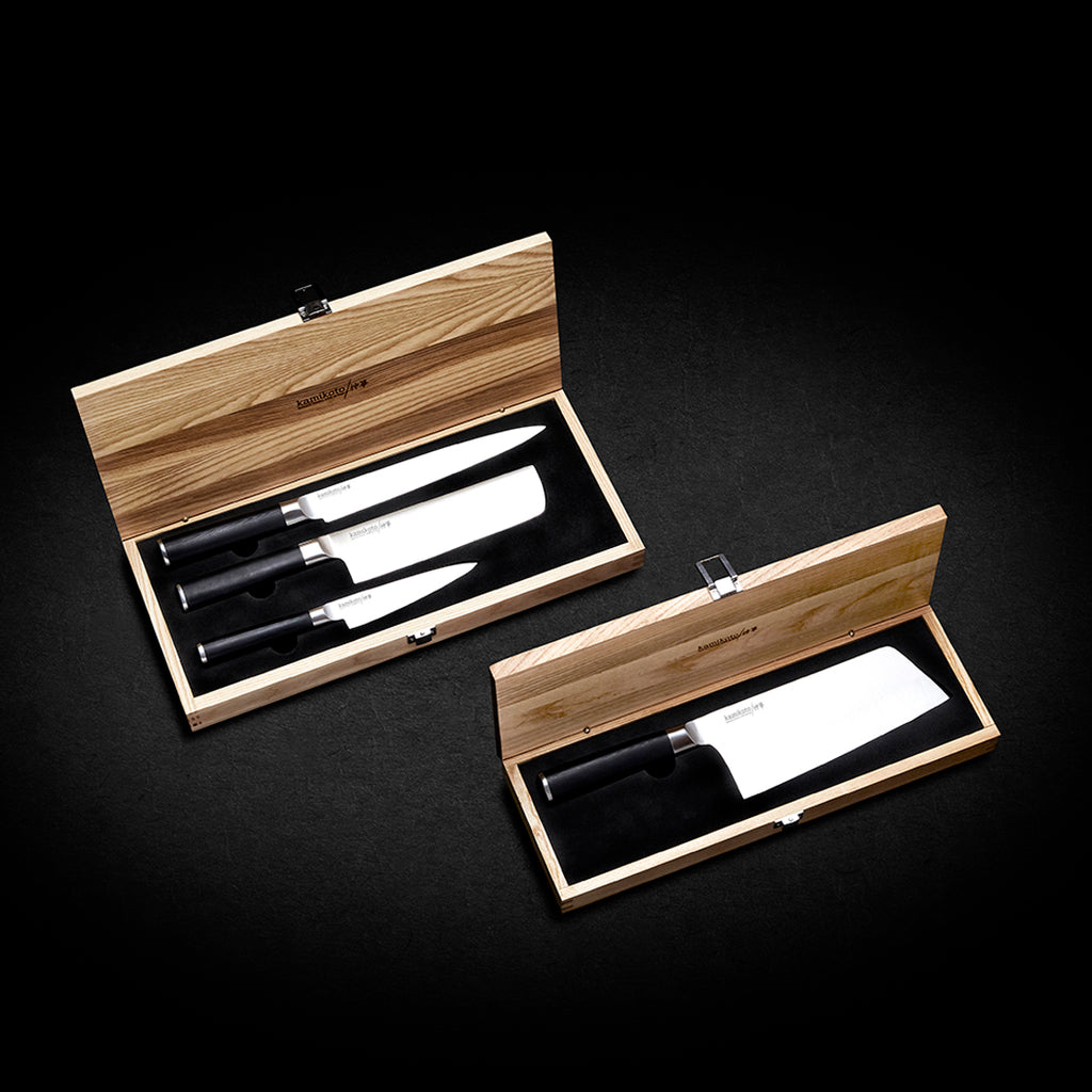 Kamikoto - Senshi Dual Knife Set with Wooden Display Stand