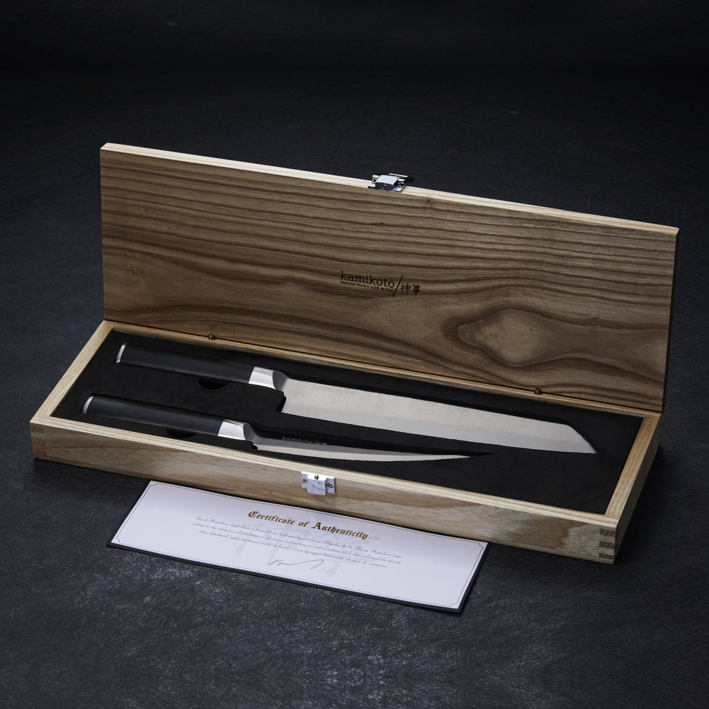 Kamikoto - Senshi Dual Knife Set with Wooden Display Stand