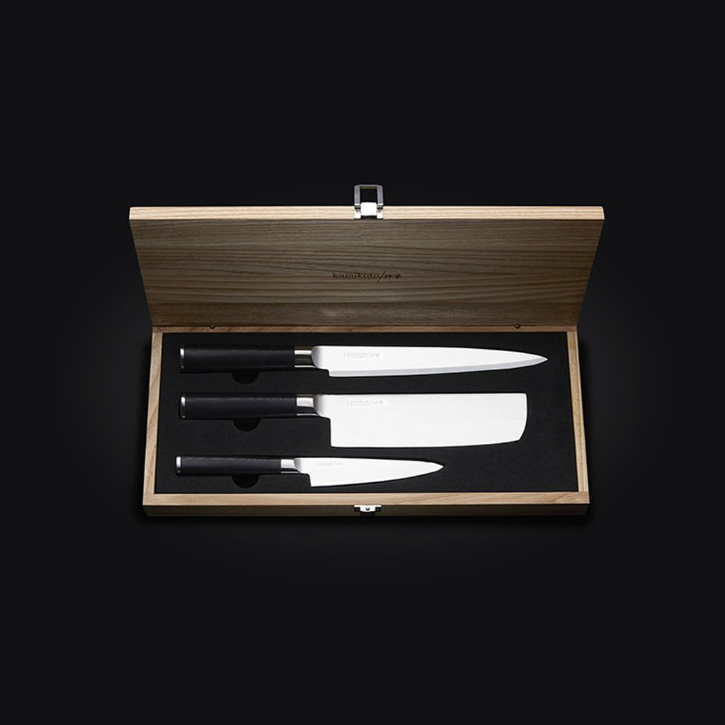 Kikusumi Black Ceramic Collection 4 Piece Steak Knife Set + 4