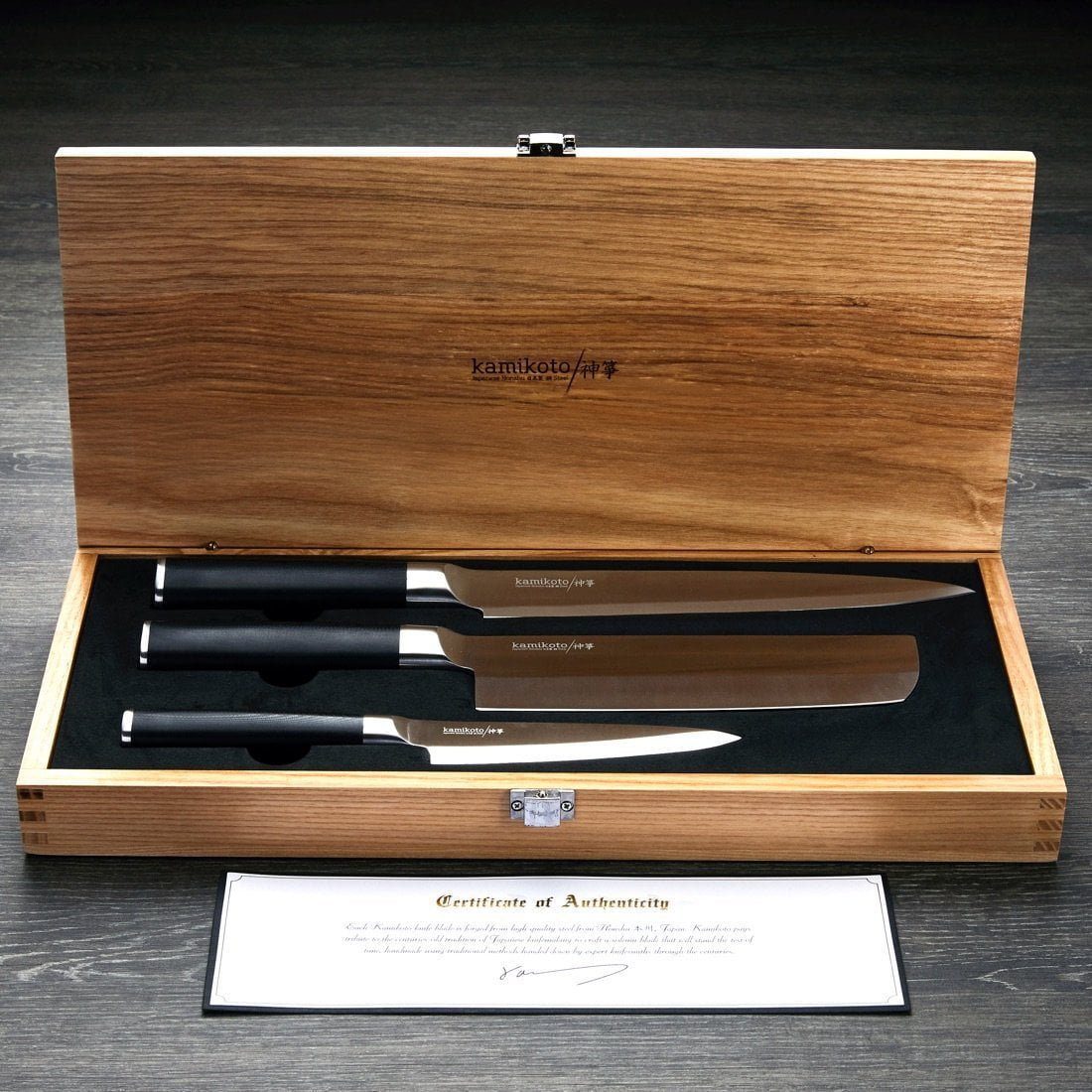 Kamikoto Kanpeki 3pc Knife Set w/Certificate of Authenticity (New